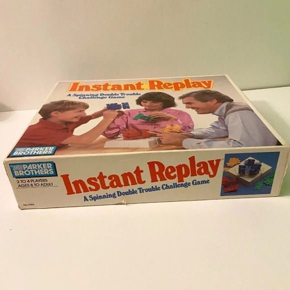 Vintage 1987 Instant Replay A Spinning Double Trouble Challenge Game Parker Bros - Picture 2 of 15